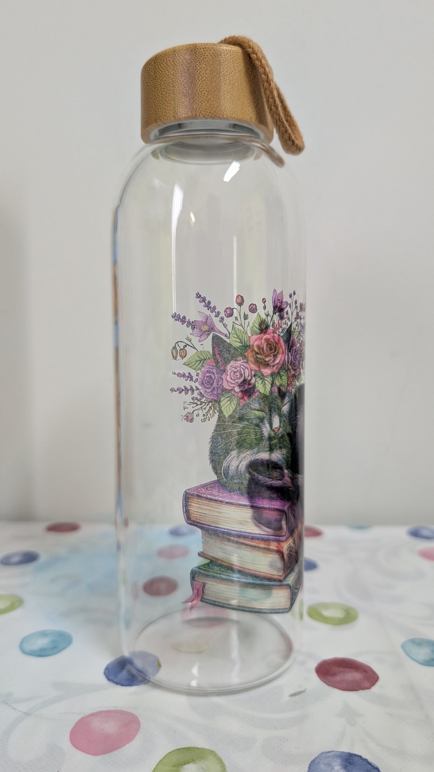 Glasflasche Katze 500ml