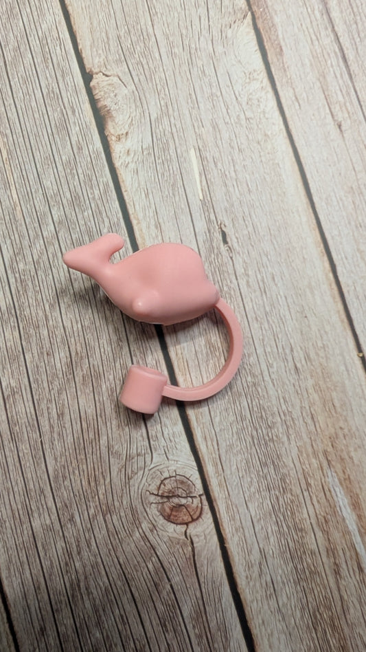 Strohhalmtopper Delfin Rosa