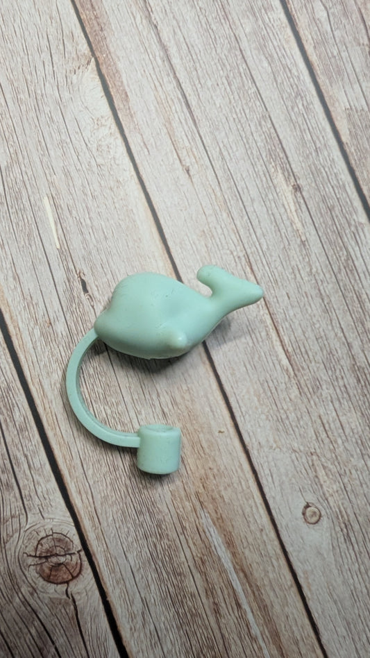 Strohhalmtopper Delfin Türkis