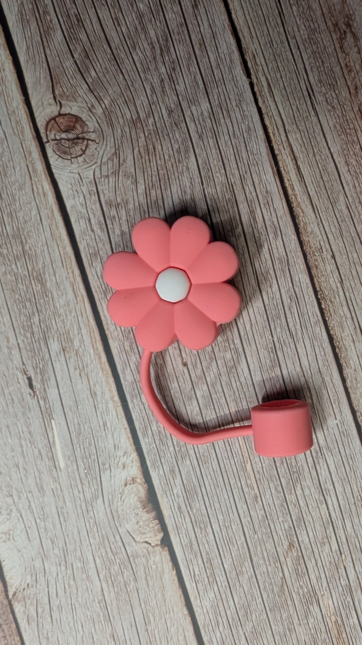 Strohhalmtopper Blume Rosa