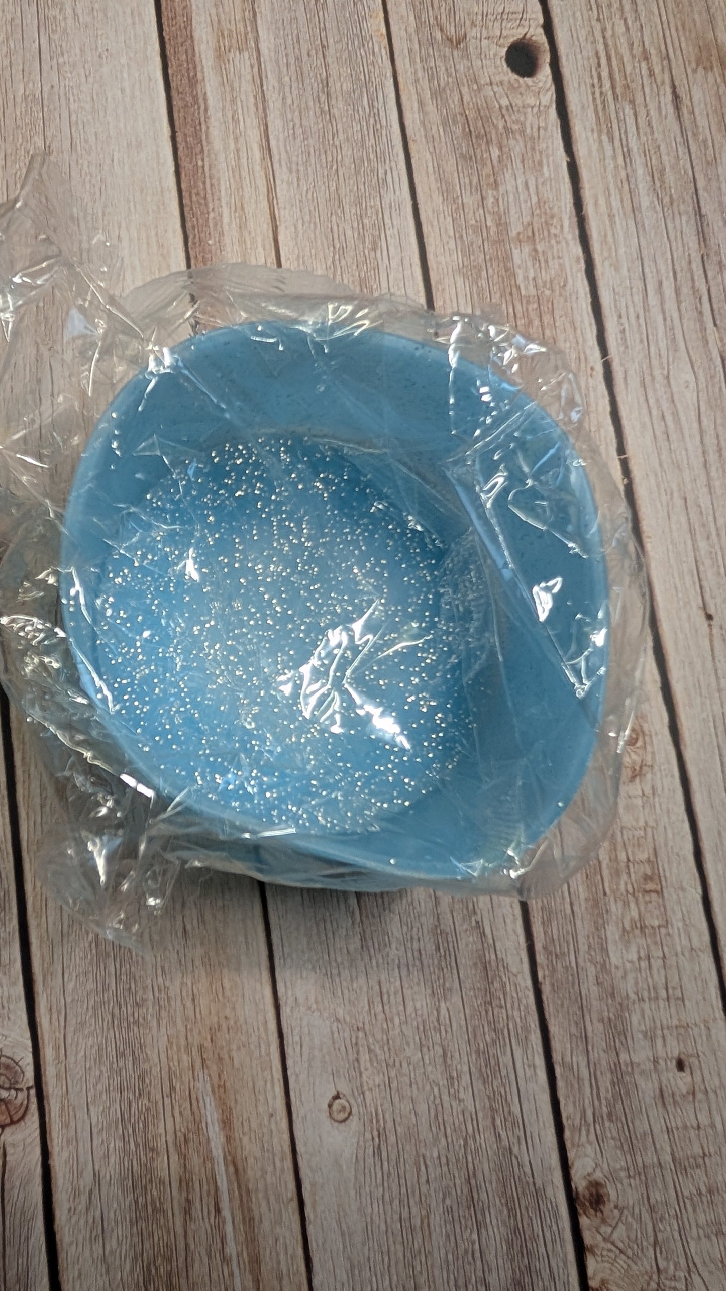 Silikonhaube Glitzer Blau