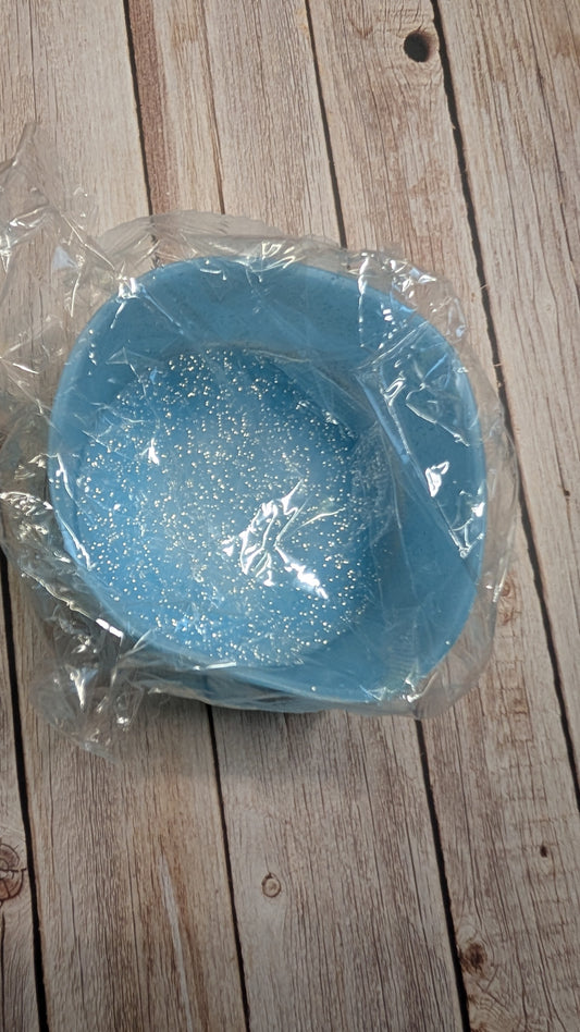 Silikonhaube Glitzer Blau