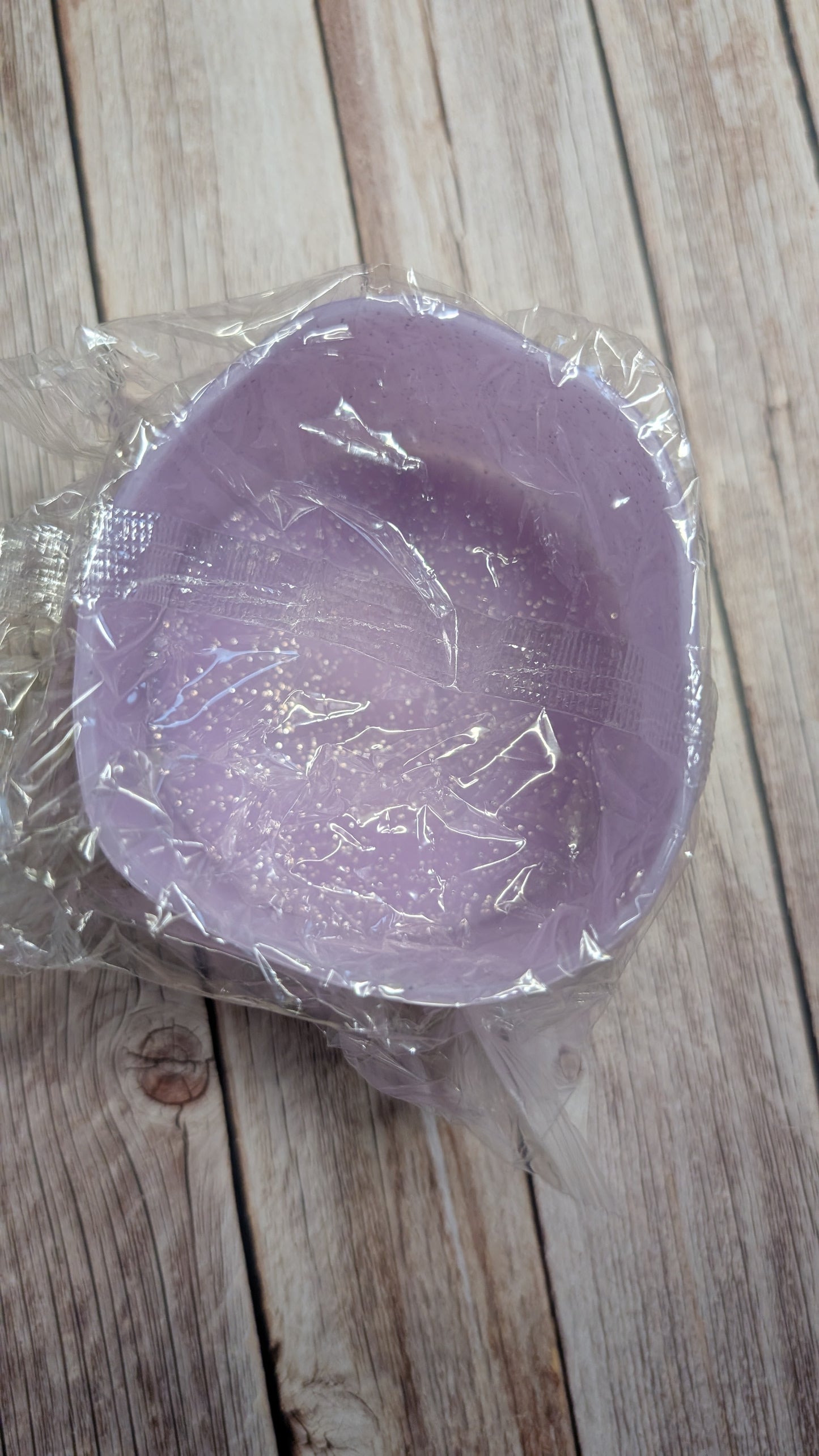 Silikonhaube Lila Glitzer