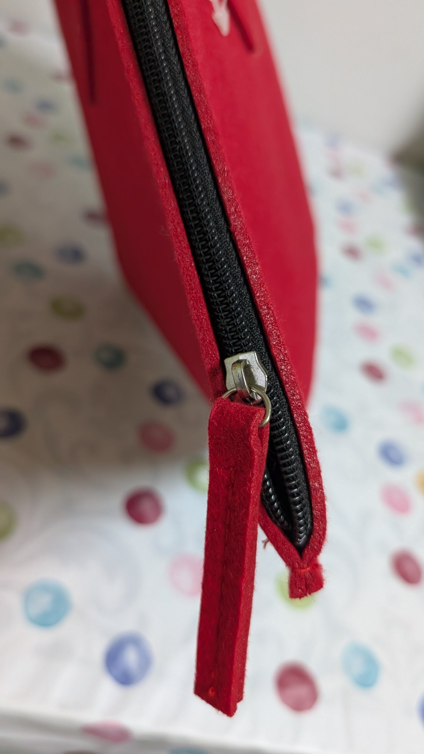 Filztasche Rot XXL mit Reißverschluss