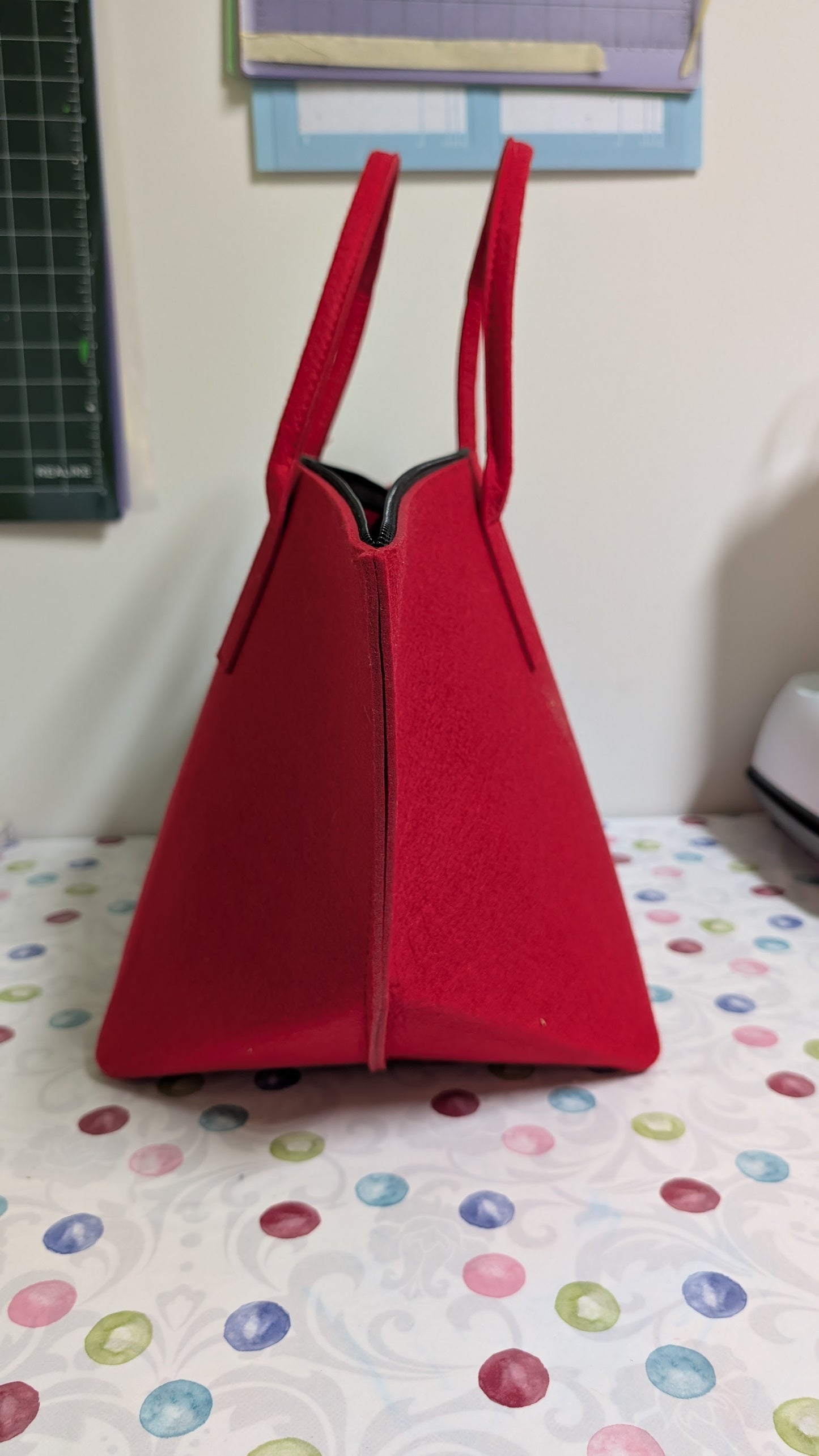 Filztasche Rot XXL mit Reißverschluss