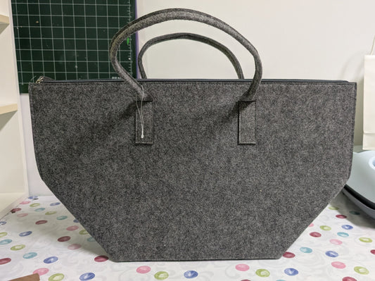 Filztasche Grau XXL mit Reißverschluss