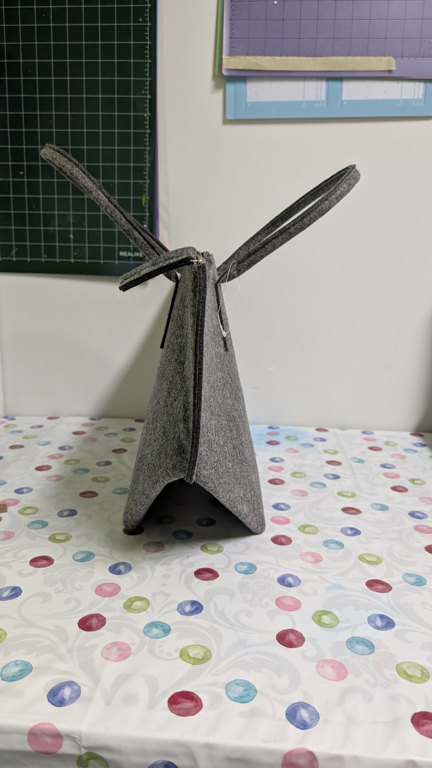 Filztasche Grau XXL mit Reißverschluss