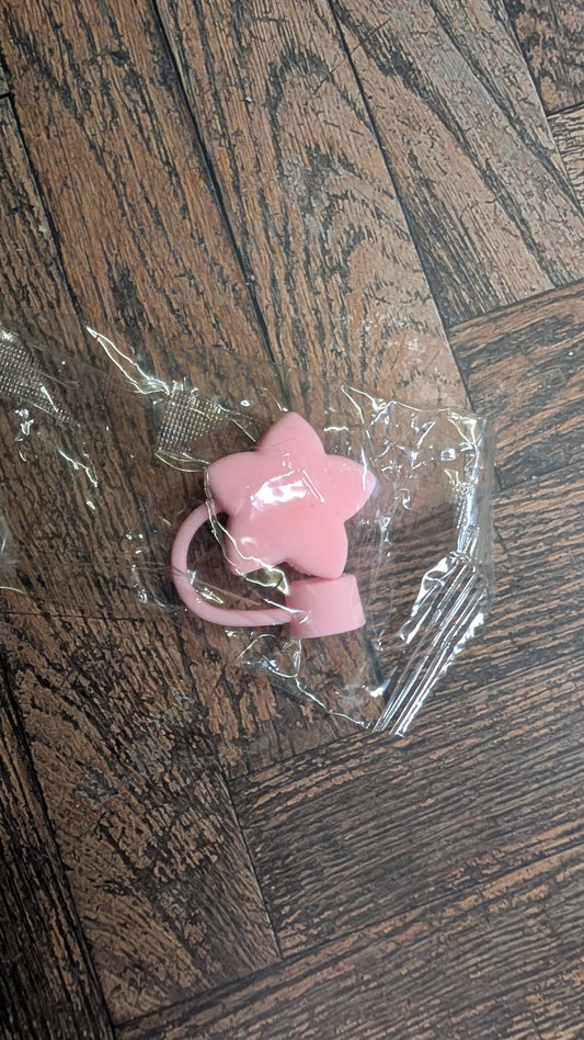Strohhalmtopper Stern Rosa