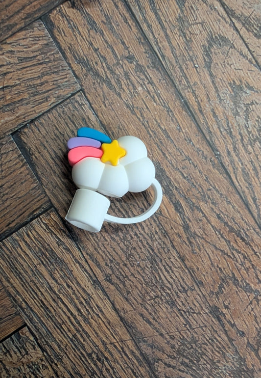 Strohhalmtopper Wolke mit Stern