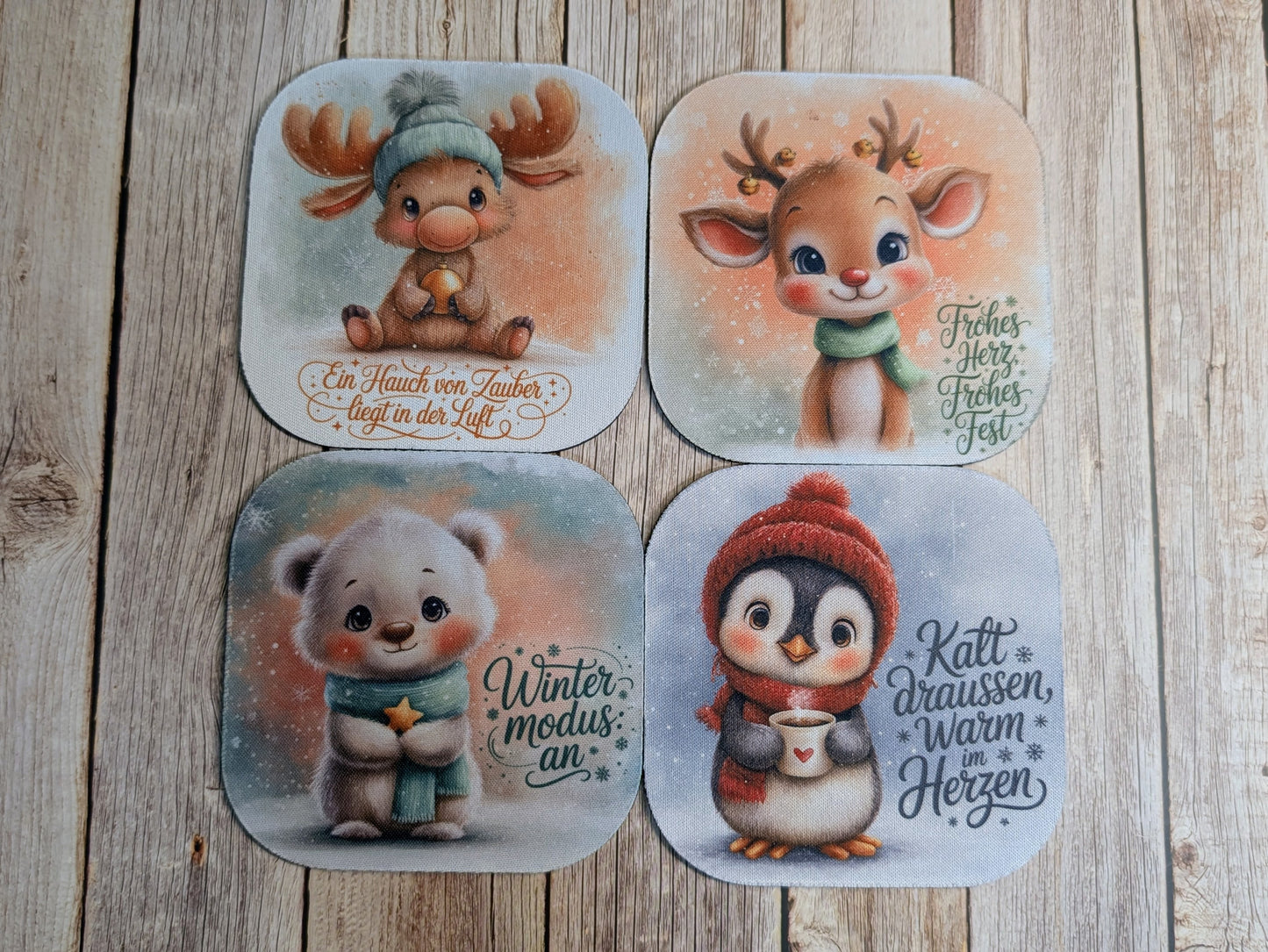 Getränkeuntersetzer Set Winter