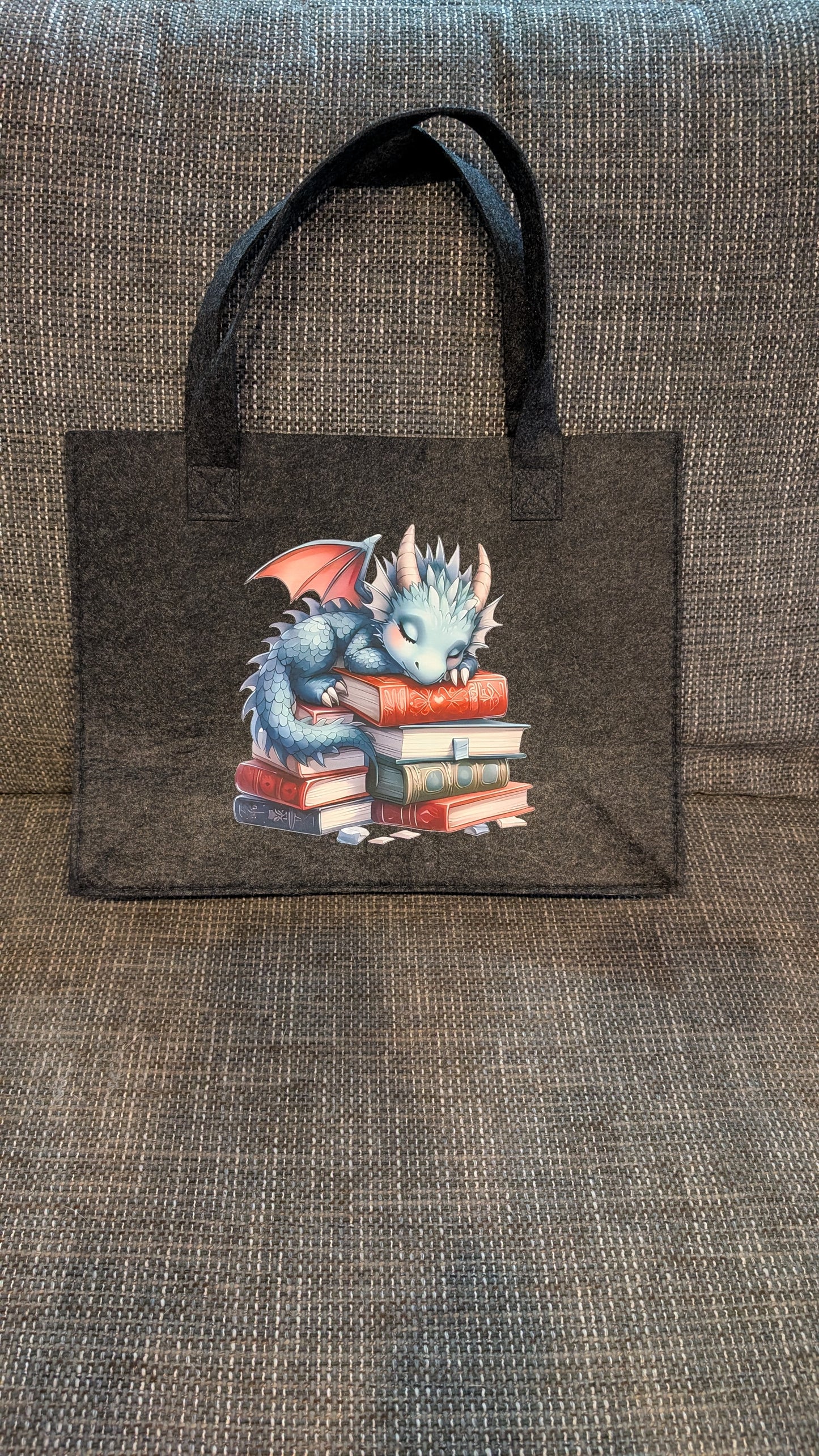 Bücherdrache Filztasche