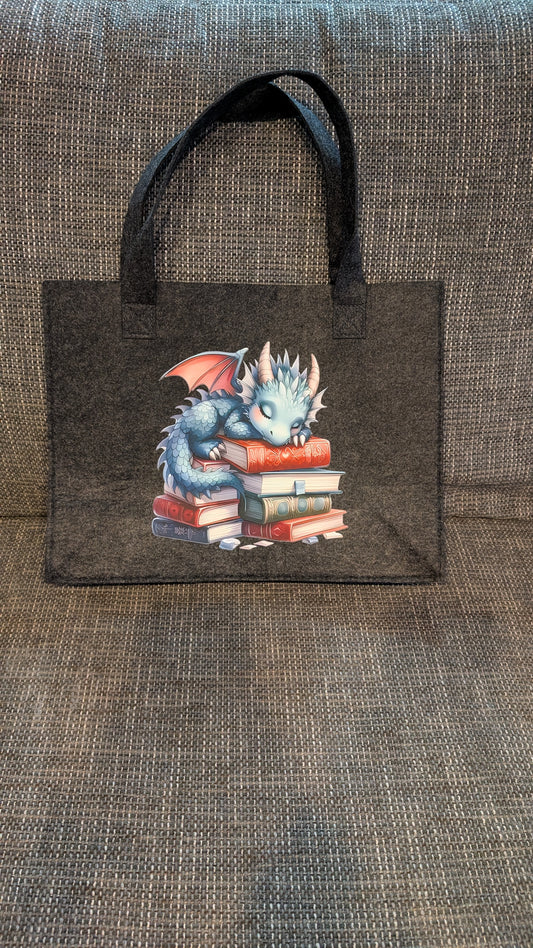 Bücherdrache Filztasche