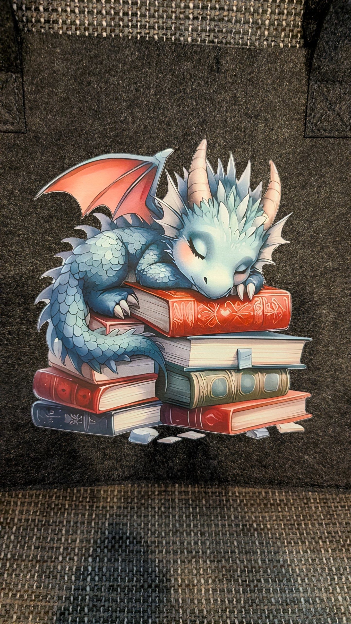 Bücherdrache Filztasche