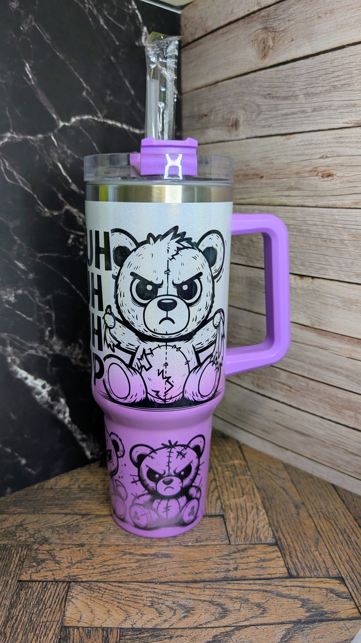 40OZ Tumbler Angry Teddy B-Ware