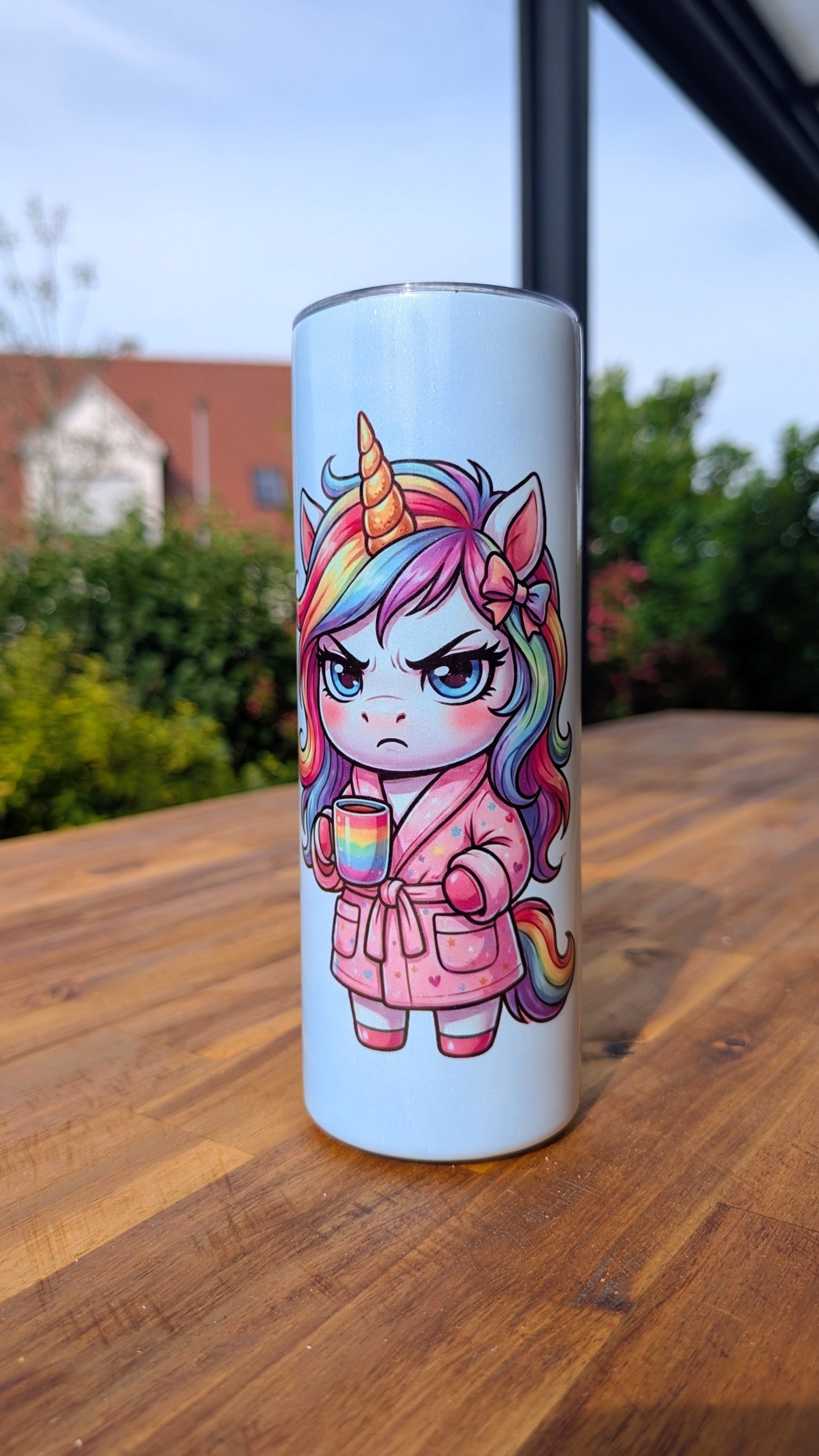 Tumbler UV Blau Einhorn B-Ware