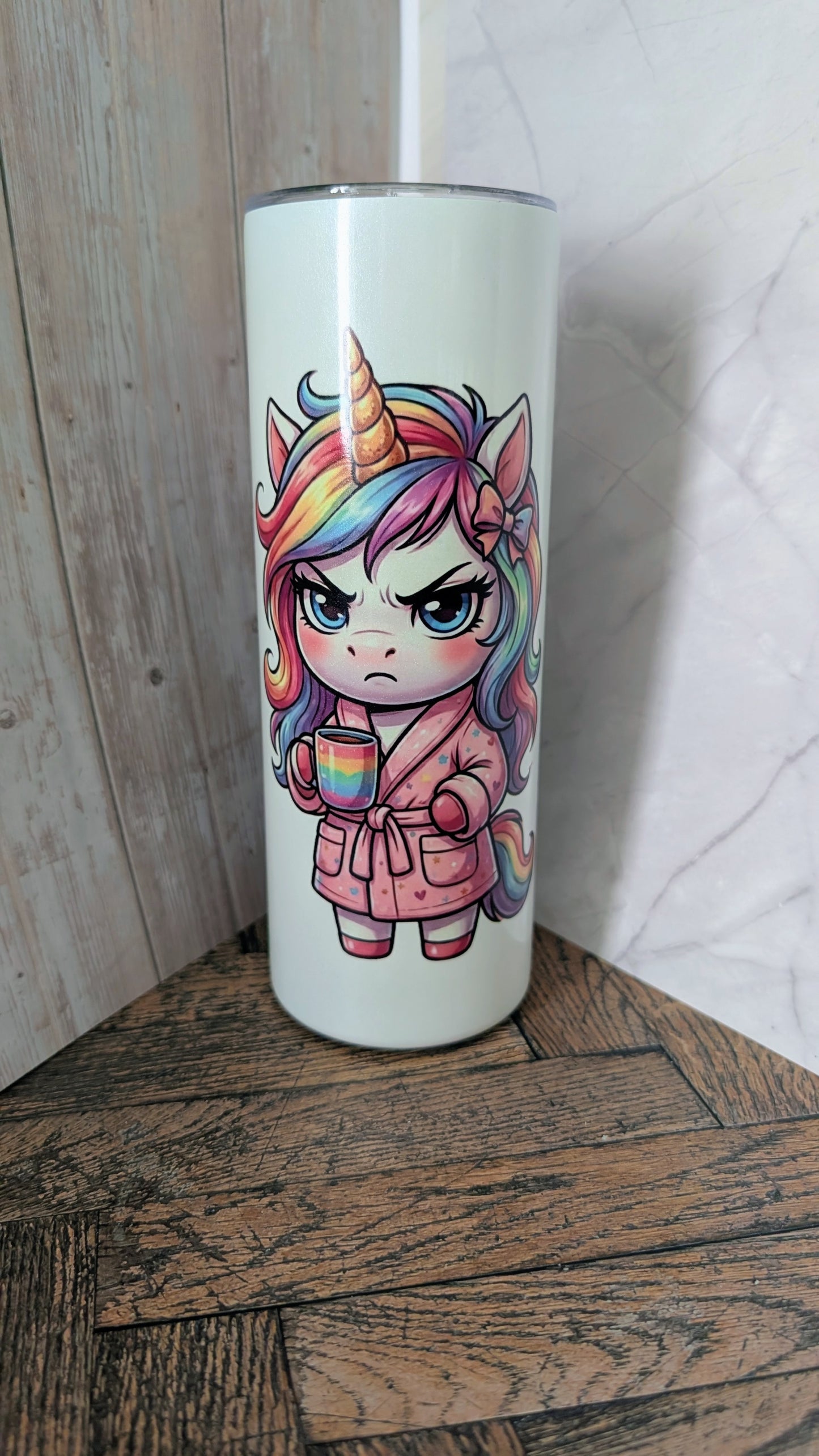 Tumbler UV Blau Einhorn B-Ware