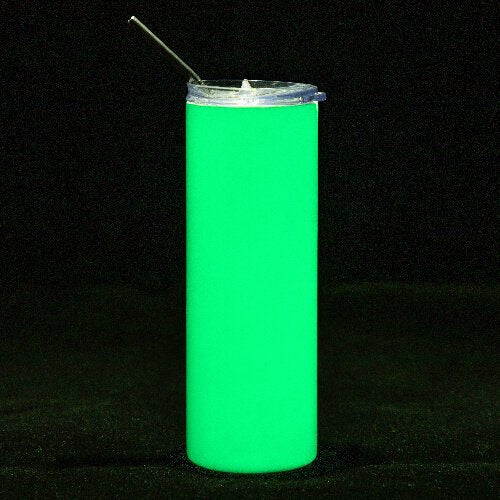 Tumblerbecher glow in the dark grün 600ml für Motivauswahl