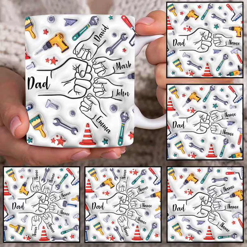 Papa Tasse Bis zu 6 Namen